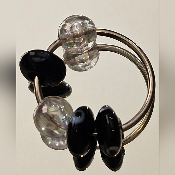 Evil Eye Glass Bead Earrings - Picture 4 of 6